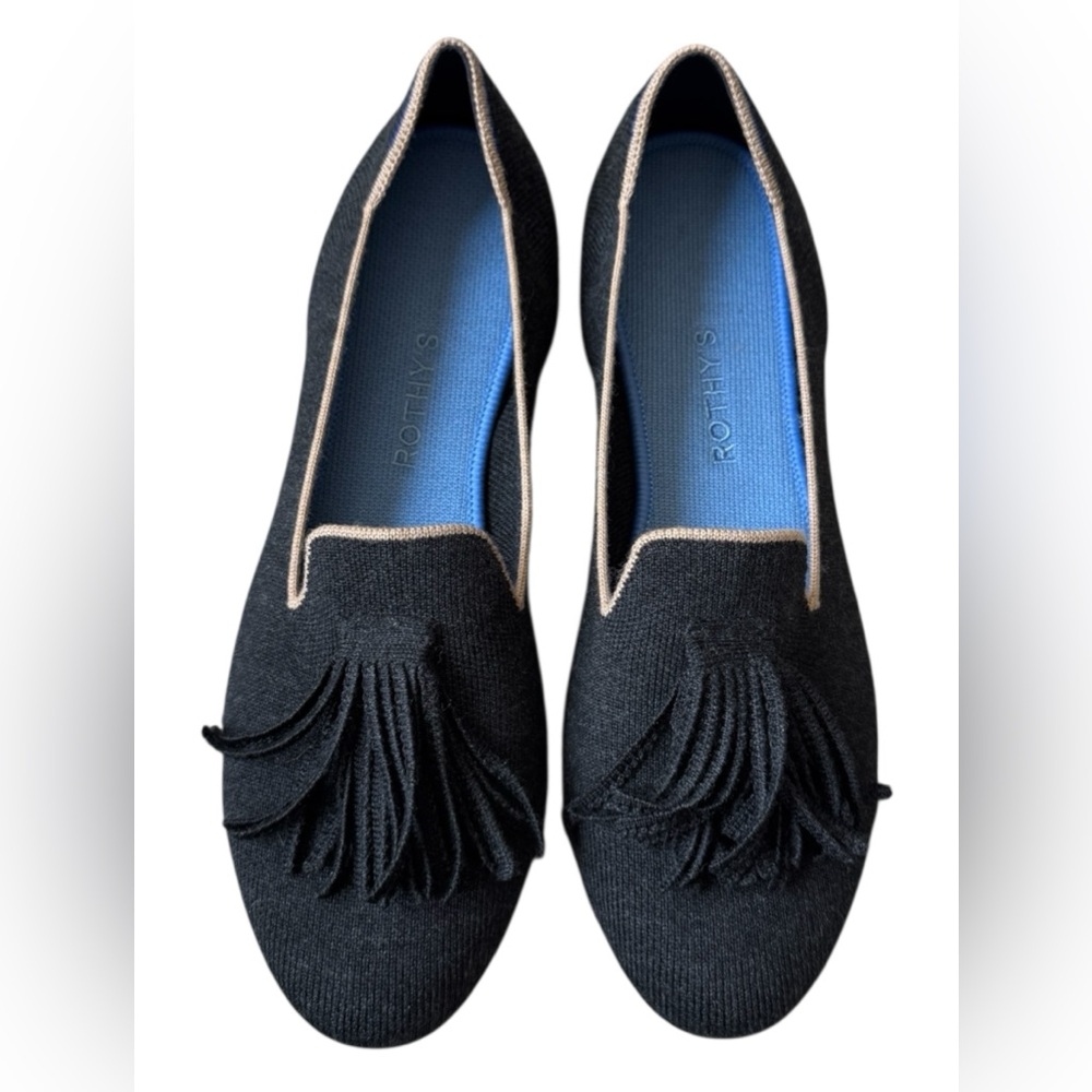Rothy's Gray Merino Wool Tassel Loafers